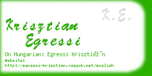 krisztian egressi business card